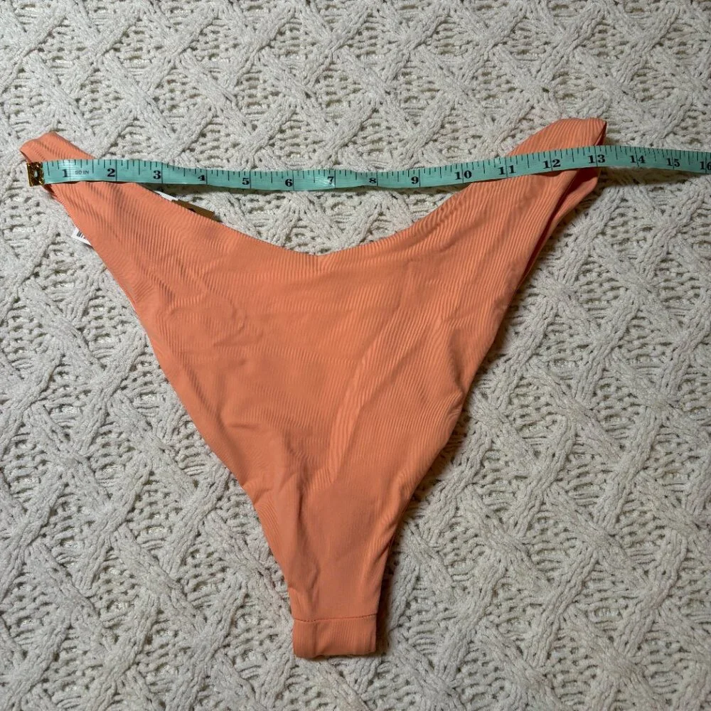 NWT L*Space‎ Classic High-Cut Bikini Bottom Orange Women’s Size XL - NWT